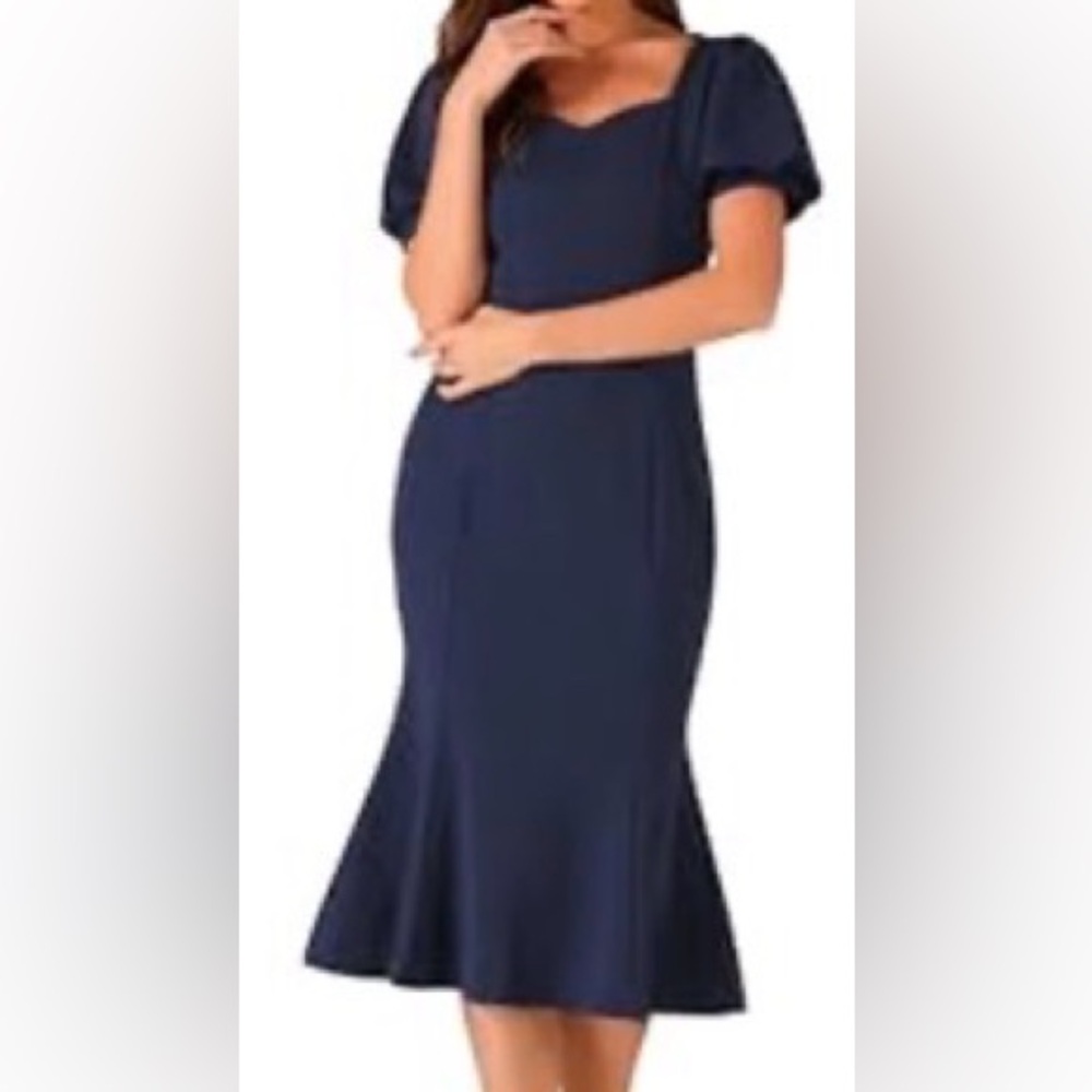 Elegant Navy Bodycon Dress